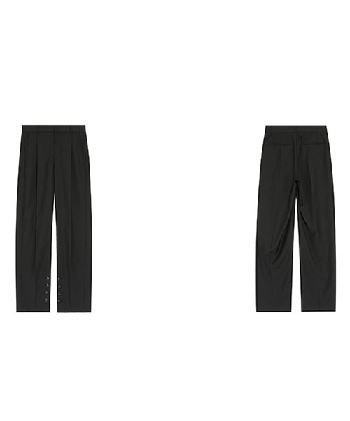 Fano Studios（ファノ ストゥディオズ）の「【Fano Studios】ストレートシルエット 裾スリットタック入りスラックス FQ20K021（スラックス・レディース・ブラック・S/M/L）」の15枚目の写真