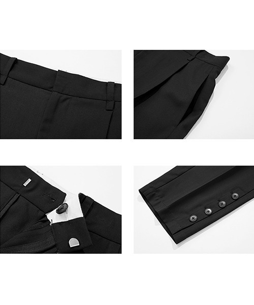 Fano Studios（ファノ ストゥディオズ）の「【Fano Studios】ストレートシルエット 裾スリットタック入りスラックス FQ20K021（スラックス・レディース・ブラック・S/M/L）」の16枚目の写真