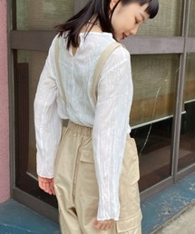 Kastane | ハンドワッシャーシアー長袖プルオーバー(シャツ/ブラウス)