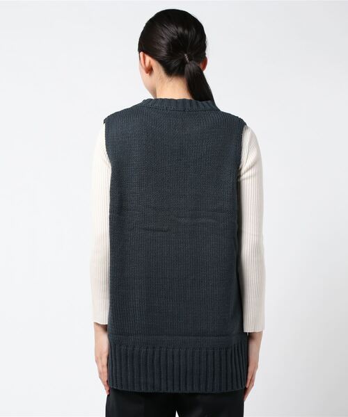 PICCIN(ピッチン)の「ケーブルバルキーベスト(ベスト・レディース・アイボリー/ブルーグレー/グレイッシュベージュ/ダークブラウン・M)」の20枚目の写真