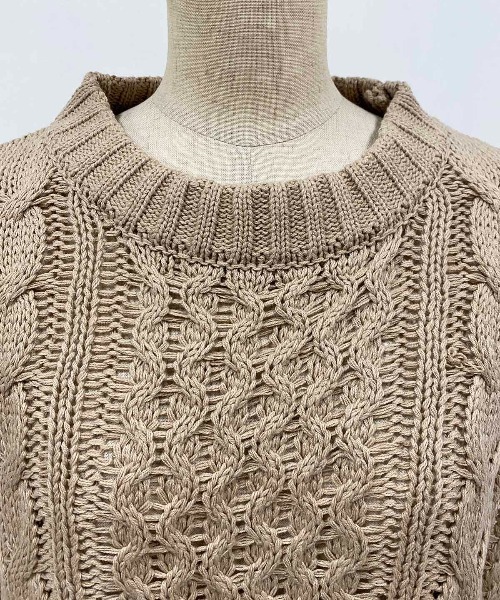 PICCIN(ピッチン)の「ケーブルバルキーベスト(ベスト・レディース・アイボリー/ブルーグレー/グレイッシュベージュ/ダークブラウン・M)」の16枚目の写真