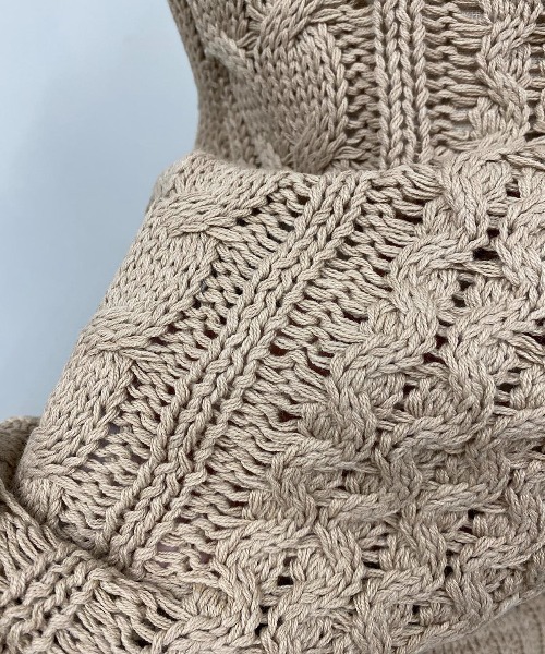 PICCIN(ピッチン)の「ケーブルバルキーベスト(ベスト・レディース・アイボリー/ブルーグレー/グレイッシュベージュ/ダークブラウン・M)」の18枚目の写真