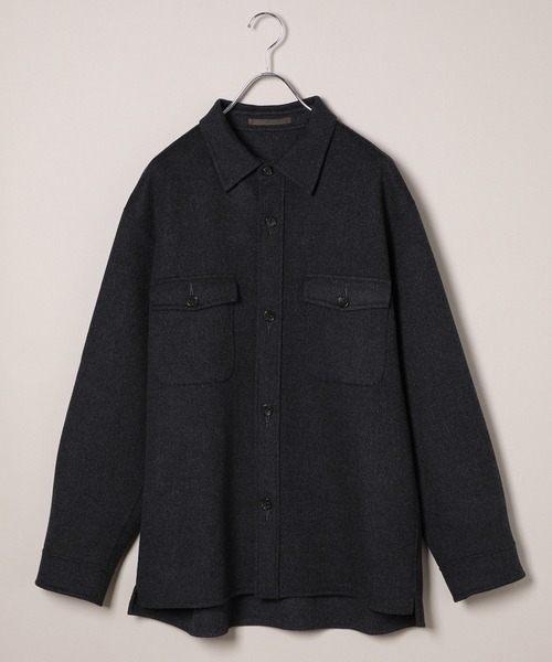 ADAM ET ROPE'(アダムエロペ)の「ダブルフェイスシャツBL(ブルゾン・メンズ・チャコールグレー/イエロー系その他3・M/L)」の2枚目の写真