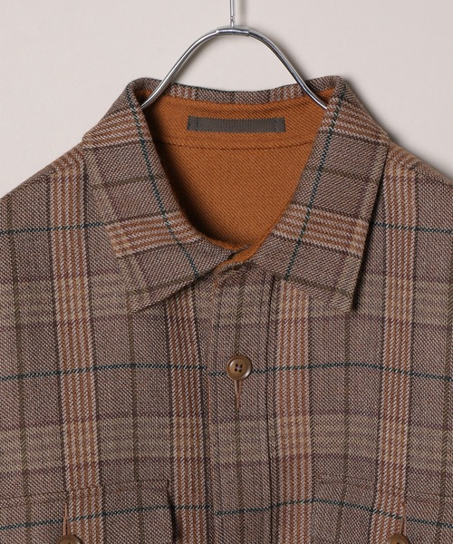 ADAM ET ROPE'(アダムエロペ)の「ダブルフェイスシャツBL(ブルゾン・メンズ・チャコールグレー/イエロー系その他3・M/L)」の10枚目の写真