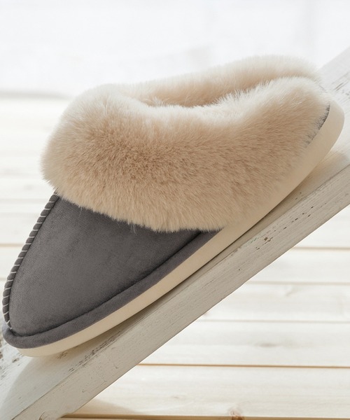 TeddyShop（テディショップ）の「ルームシューズ 贅沢ふんわりファースリッパ 室内履き レディース（ルームシューズ/スリッパ・レディース・ベージュ/グレー/レッド/ピンク/ライトベージュ・22cm/23cm/24cm）」の9枚目の写真