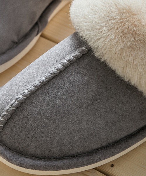 TeddyShop（テディショップ）の「ルームシューズ 贅沢ふんわりファースリッパ 室内履き レディース（ルームシューズ/スリッパ・レディース・ベージュ/グレー/レッド/ピンク/ライトベージュ・22cm/23cm/24cm）」の10枚目の写真