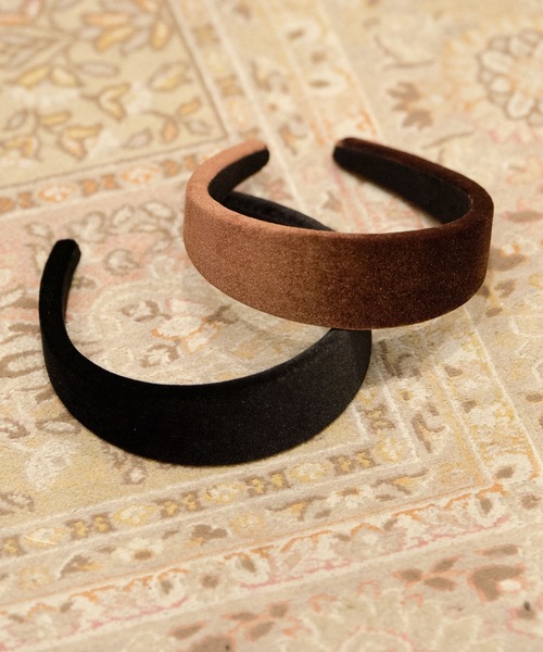 flowriri（フロウリリ）の「flowriri ベロアカチューシャ（カチューシャ・レディース・ブラック/ブラウン・FREE）」の6枚目の写真