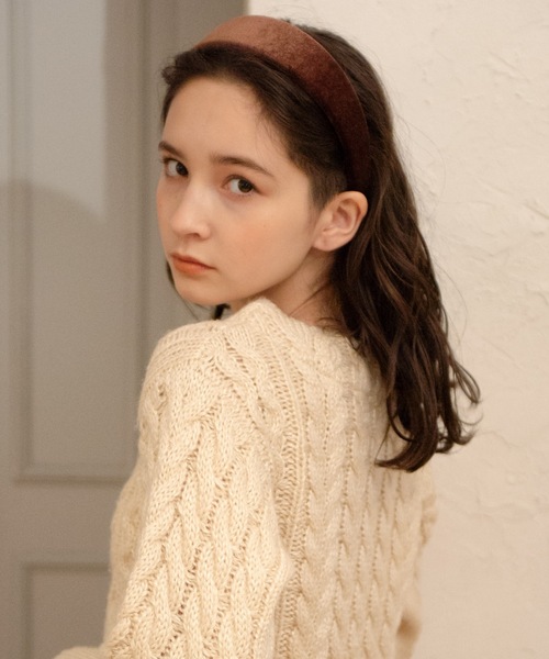 flowriri（フロウリリ）の「flowriri ベロアカチューシャ（カチューシャ・レディース・ブラック/ブラウン・FREE）」の10枚目の写真