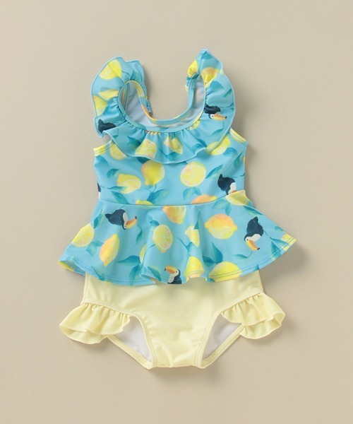 Love&Peace&Money（ラブアンドピースアンドマネー）の「オオハシレモン柄セパレート水着 【SWIM】（水着・キッズ・ライトブルー・120-130cm/100-110cm/80-90cm）」の10枚目の写真