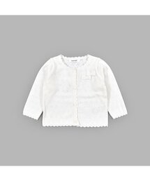 SLAP SLIP（スラップスリップ）の「ebaby/リボンモチーフ針抜きニットカーディガン (70~80cm)（カーディガン/ボレロ・キッズ）」