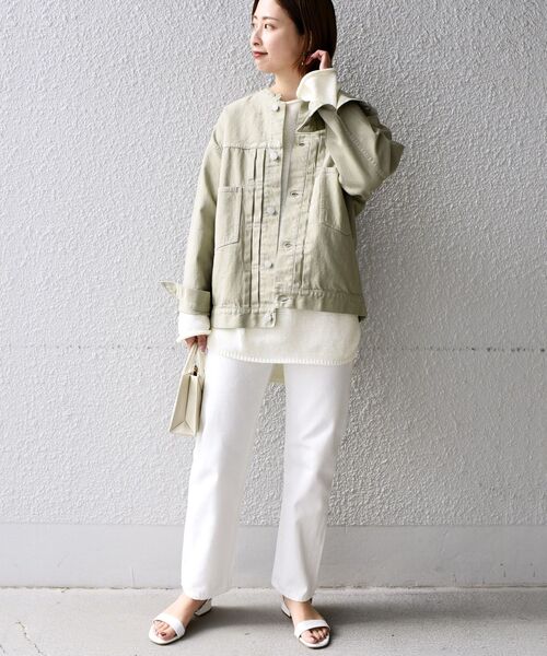 SHIPS（シップス）の「ガーメントダイGジャケット◇（ノーカラー