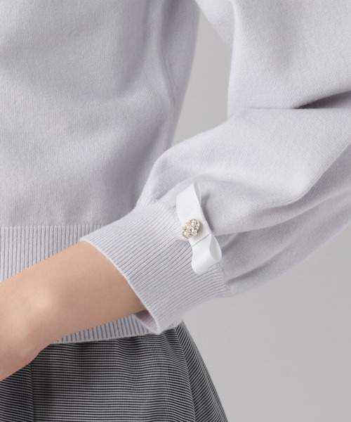 LODISPOTTO(ロディスポット)の「ジュエルリュバンカーディガン(カーディガン/ボレロ・レディース・ベビーピンク/ライトブルー/ネイビー/ホワイト・MEDIUM)」の9枚目の写真