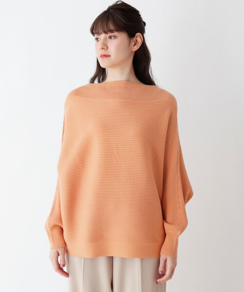 SHOO・LA・RUE（シューラルー）の「◆【もちもちタッチ】ワイドリブドルマンニット（ニット/セーター・レディース・ライトグリーン/アイボリー/グレー系その他/ベビーピンク/ライトベージュ/ライトオレンジ系・00）」の7枚目の写真