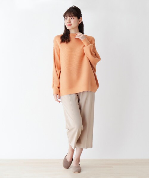 SHOO・LA・RUE（シューラルー）の「◆【もちもちタッチ】ワイドリブドルマンニット（ニット/セーター・レディース・ライトグリーン/アイボリー/グレー系その他/ベビーピンク/ライトベージュ/ライトオレンジ系・00）」の12枚目の写真