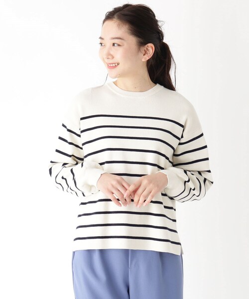 pink adobe（ピンクアドベ）の「◆【M-3L/オーガニックコットン】ニット（ニット/セーター・レディース・レモンイエロー/ベビーピンク/ライトブルー/ベージュ/アイボリー系2・44/40/38/42）」の3枚目の写真