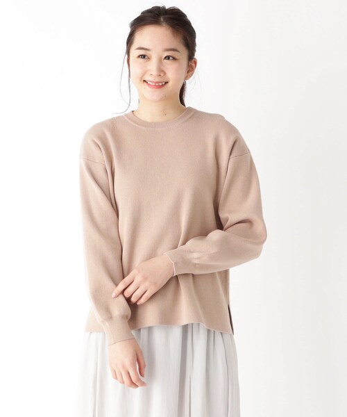 pink adobe（ピンクアドベ）の「◆【M-3L/オーガニックコットン】ニット（ニット/セーター・レディース・レモンイエロー/ベビーピンク/ライトブルー/ベージュ/アイボリー系2・44/40/38/42）」の2枚目の写真