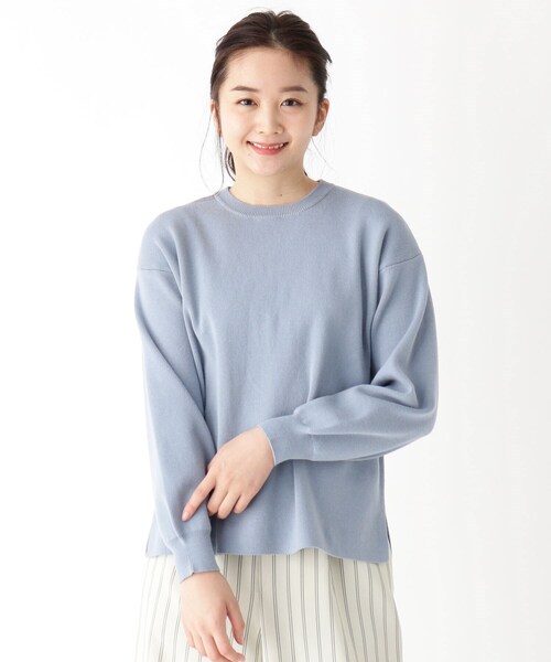 pink adobe（ピンクアドベ）の「◆【M-3L/オーガニックコットン】ニット（ニット/セーター・レディース・レモンイエロー/ベビーピンク/ライトブルー/ベージュ/アイボリー系2・44/40/38/42）」の4枚目の写真