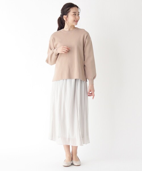 pink adobe（ピンクアドベ）の「◆【M-3L/オーガニックコットン】ニット（ニット/セーター・レディース・レモンイエロー/ベビーピンク/ライトブルー/ベージュ/アイボリー系2・44/40/38/42）」の13枚目の写真