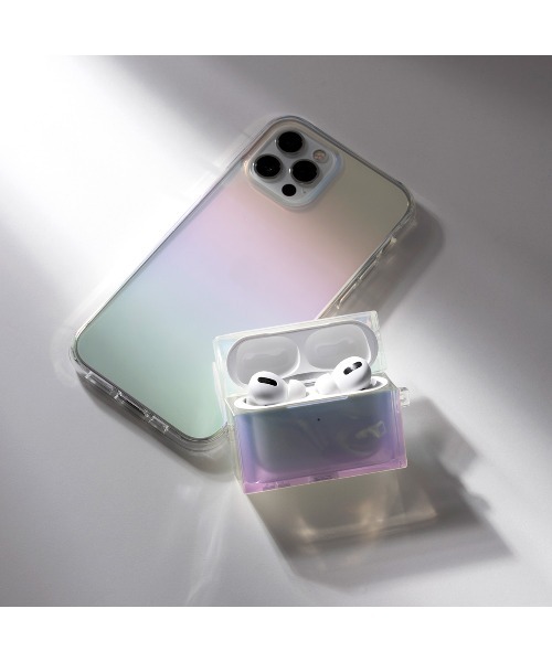 Hamee(ハミィ)の「iPhone12 iphone12Pro iPhone12mini EYLE 多面体カットケース Carat (オーロラ) スマホケース iphoneケース(スマホケース/カバー・レディース・クリア/ブルー/ピンク・C/D)」の6枚目の写真