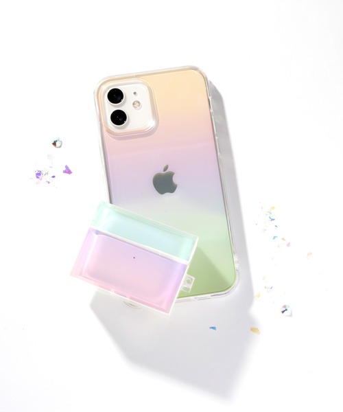 Hamee(ハミィ)の「iPhone12 iphone12Pro iPhone12mini EYLE 多面体カットケース Carat (オーロラ) スマホケース iphoneケース(スマホケース/カバー・レディース・クリア/ブルー/ピンク・C/D)」の8枚目の写真