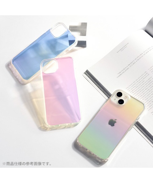 Hamee(ハミィ)の「iPhone12 iphone12Pro iPhone12mini EYLE 多面体カットケース Carat (オーロラ) スマホケース iphoneケース(スマホケース/カバー・レディース・クリア/ブルー/ピンク・C/D)」の17枚目の写真