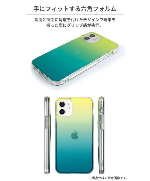 Hamee(ハミィ)の「iPhone12 iphone12Pro iPhone12mini EYLE 多面体カットケース Carat (オーロラ) スマホケース iphoneケース(スマホケース/カバー・レディース・クリア/ブルー/ピンク・C/D)」の12枚目の写真