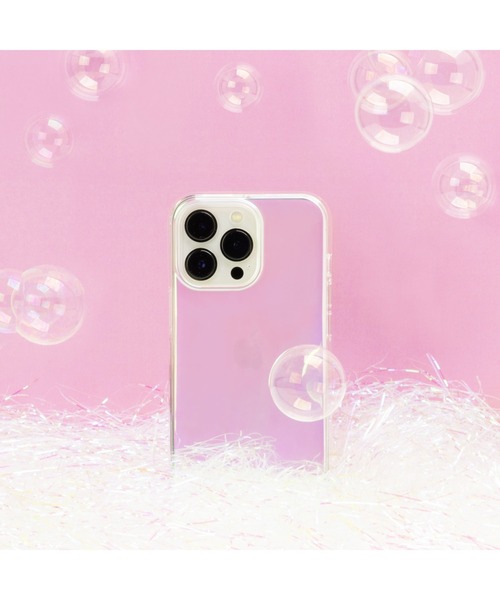 Hamee(ハミィ)の「iPhone12 iphone12Pro iPhone12mini EYLE 多面体カットケース Carat (オーロラ) スマホケース iphoneケース(スマホケース/カバー・レディース・クリア/ブルー/ピンク・C/D)」の10枚目の写真