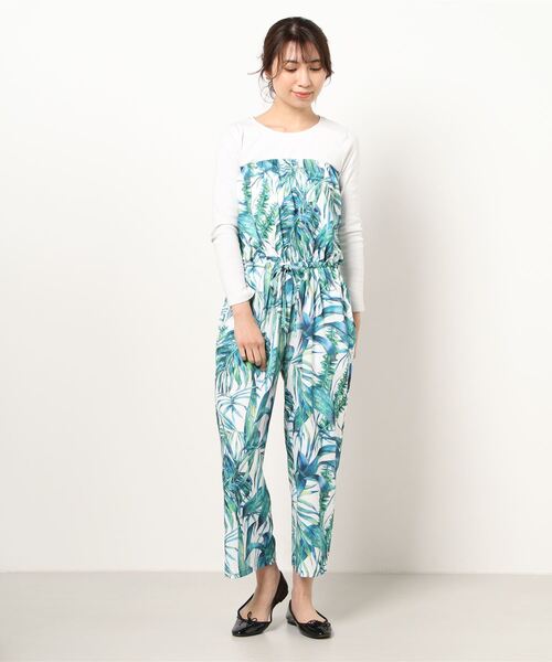 Maunaloa Ocean Blue オールインワン サロペット Maunaloa マウナロア のファッション Maunaloa マウナロア のつなぎ オールインワン Bird ノスタルジックリーフベアサロペ Yja 0348 を購入できます チャイハネ ノスタルジックリーフベアサロペ つなぎ