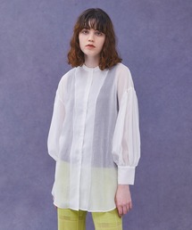 ボリュームシアーブラウス/ウォッシャブルシャツ