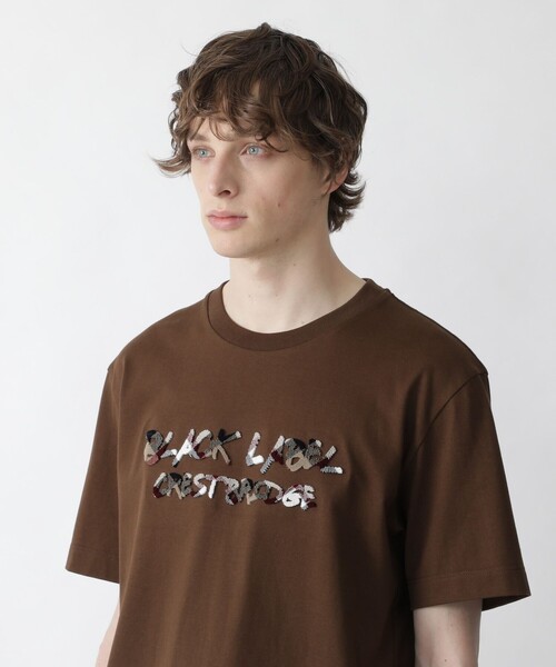 セール Label ブラシエンブロイダリーロゴt Tシャツ カットソー トップス Black Label Crestbridge ブラックレーベル クレストブリッジ のファッション