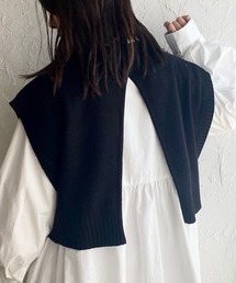 She's Closet（シーズクローゼット）の「前後2wayバッククロスショート丈ニットベスト（ベスト）」