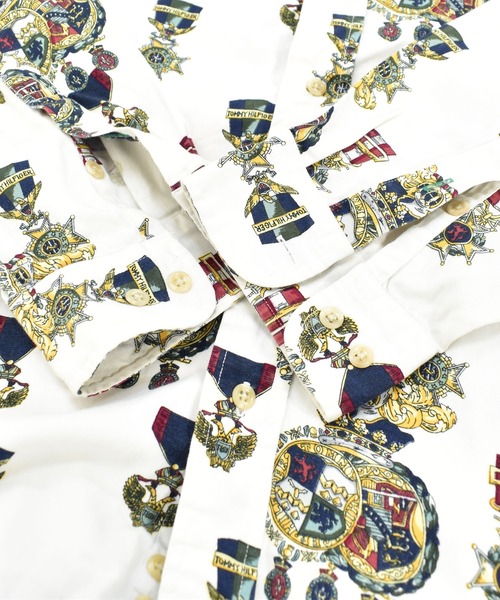 TOMMY HILFIGER(トミーヒルフィガー)の「【ヴィンテージ古着】90's TOMMY HILFIGER/トミーヒルフィガー 総柄シャツ(シャツ/ブラウス・メンズ・その他・LARGE)」の3枚目の写真