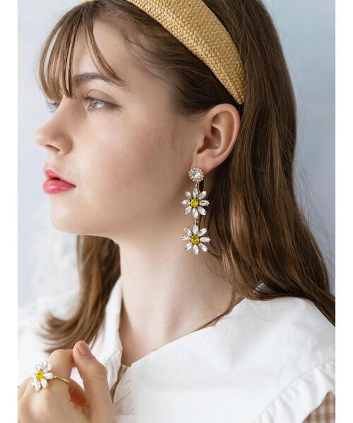 Honey Salon（ハニーサロン）の「ビジューデイジーピアス（ピアス（両耳用）・レディース・クリア・FREE）」の14枚目の写真