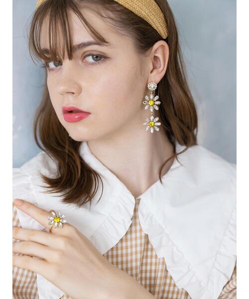 Honey Salon（ハニーサロン）の「ビジューデイジーピアス（ピアス（両耳用）・レディース・クリア・FREE）」の19枚目の写真