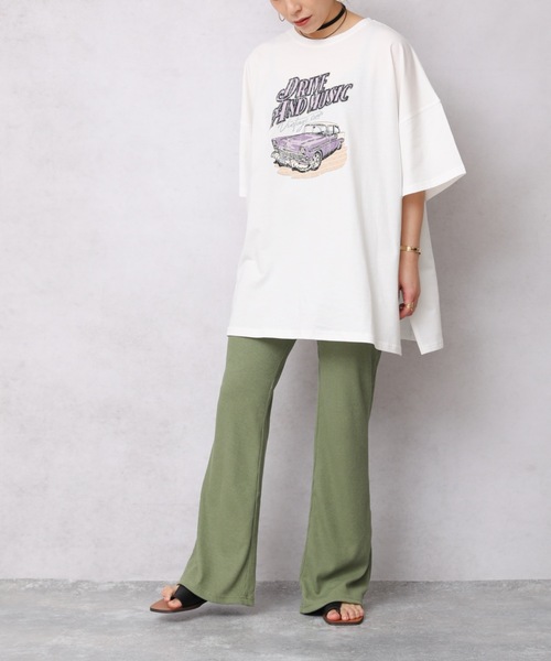 ap retro(アプレトロ)の「ヴィンテージカープリントオーバーTEE【ZOZO限定アイテム】(Tシャツ/カットソー・レディース・アイボリー/オフホワイト/スミクロ・FREE)」の14枚目の写真