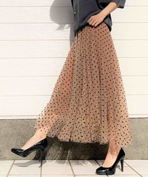 Q | ドットチュールスカート(スカート)