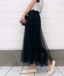 Q | ドットチュールスカート(スカート)