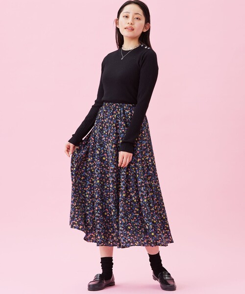 ANNTIAN◆アンティアン⬛︎転写プリントスカート⬛︎フレア⬛︎ギャザー ギャザースカート | ANTGAUGE OFFICIAL ONLINE SHOP/アントゲージ公式通販