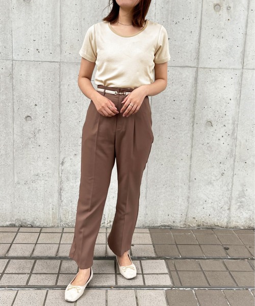 apres jour clair（アプレジュールクレア）の「【apres jour clair】リンガーTシャツ【ZOZOTOWN限定アイテム】（Tシャツ/カットソー・レディース・ブラウン系その他/ベージュ/アイボリー・X-LARGE/フリー）」の9枚目の写真