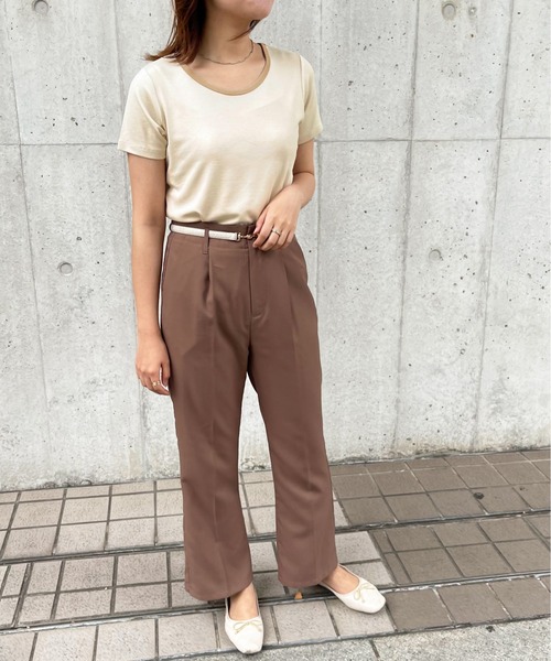 apres jour clair（アプレジュールクレア）の「【apres jour clair】リンガーTシャツ【ZOZOTOWN限定アイテム】（Tシャツ/カットソー・レディース・ブラウン系その他/ベージュ/アイボリー・X-LARGE/フリー）」の10枚目の写真