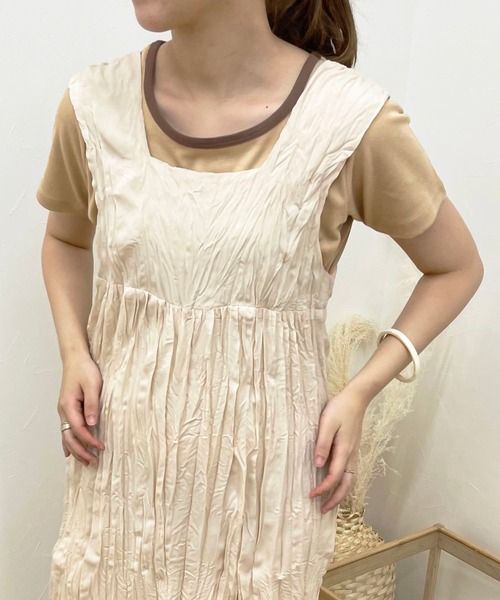 apres jour clair（アプレジュールクレア）の「【apres jour clair】リンガーTシャツ【ZOZOTOWN限定アイテム】（Tシャツ/カットソー・レディース・ブラウン系その他/ベージュ/アイボリー・X-LARGE/フリー）」の4枚目の写真