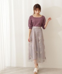 PROPORTION BODY DRESSING | ＜Ｅ＞エンブロイダリーチュールスカート / 1211227500(スカート)
