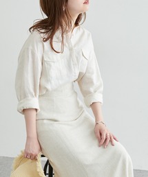 natural couture | カシュクールにもなるカラーリネンシャツ(シャツ/ブラウス)