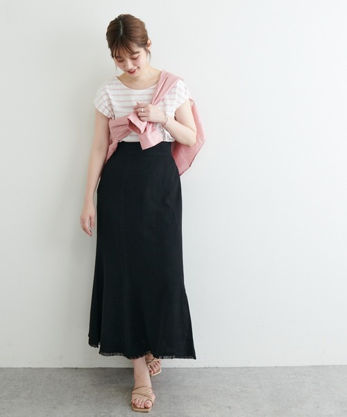 natural couture（ナチュラルクチュール）の「カシュクールにもなるカラーリネンシャツ（シャツ/ブラウス・レディース・オフホワイト/ボルドー/カーキ/ブラック/ピンク・FREE）」の22枚目の写真