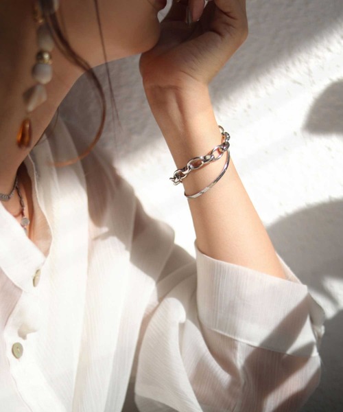 antiqua（アンティカ）の「2連チェーンブレスレット（ブレスレット・レディース・シルバー/ゴールド・FREE）」の4枚目の写真