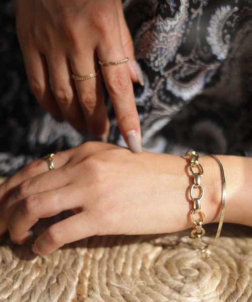 antiqua（アンティカ）の「2連チェーンブレスレット（ブレスレット・レディース・シルバー/ゴールド・FREE）」の5枚目の写真