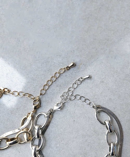 antiqua（アンティカ）の「2連チェーンブレスレット（ブレスレット・レディース・シルバー/ゴールド・FREE）」の9枚目の写真