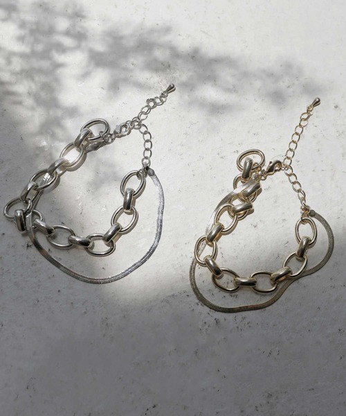 antiqua（アンティカ）の「2連チェーンブレスレット（ブレスレット・レディース・シルバー/ゴールド・FREE）」の11枚目の写真