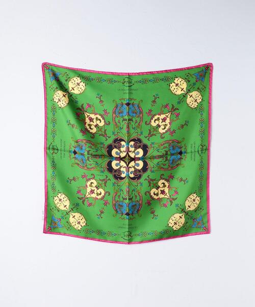 manipuri（マニプリ）の「【一部別注】＜manipuri（マニプリ）＞SILIK スカーフ（ストール/ショール・レディース・ネイビー/ピンク/イエロー/ケリー・FREE）」の2枚目の写真