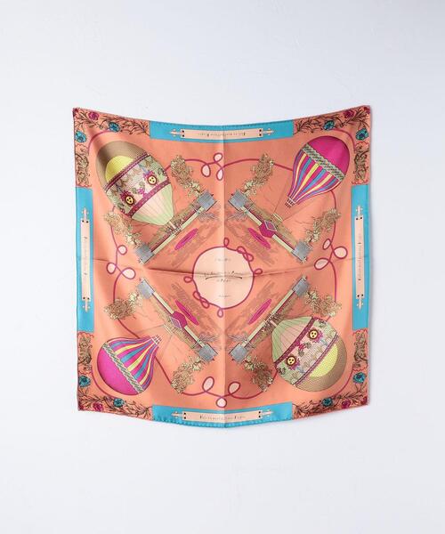 manipuri（マニプリ）の「【一部別注】＜manipuri（マニプリ）＞SILIK スカーフ（ストール/ショール・レディース・ネイビー/ピンク/イエロー/ケリー・FREE）」の4枚目の写真